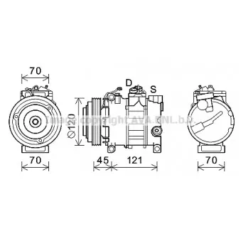 Compresseur, climatisation AVA QUALITY COOLING AIK379