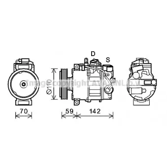 Compresseur, climatisation AVA QUALITY COOLING AIK380
