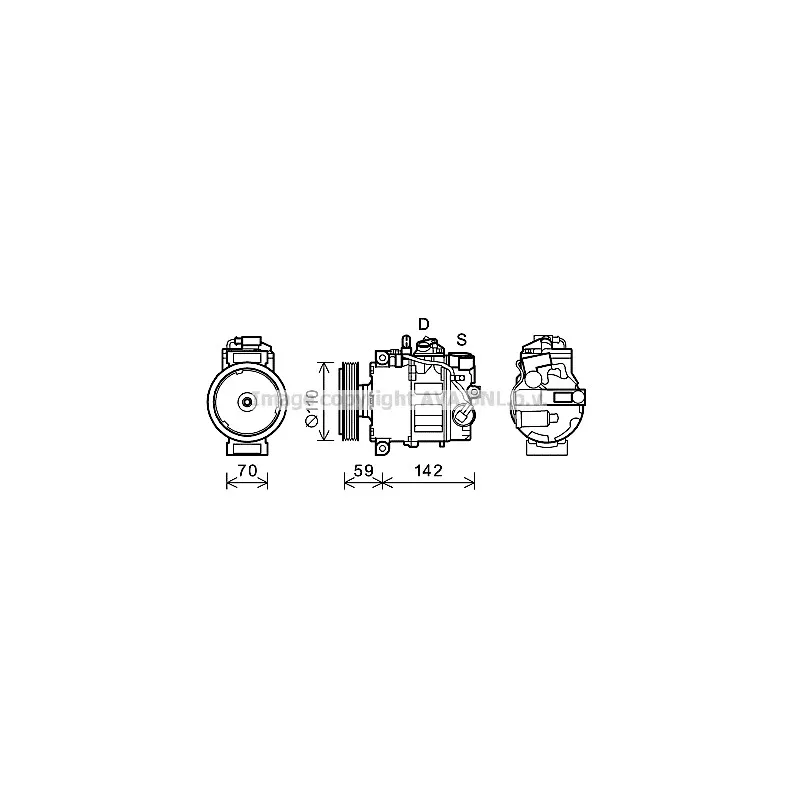 Compresseur, climatisation AVA QUALITY COOLING AIK380