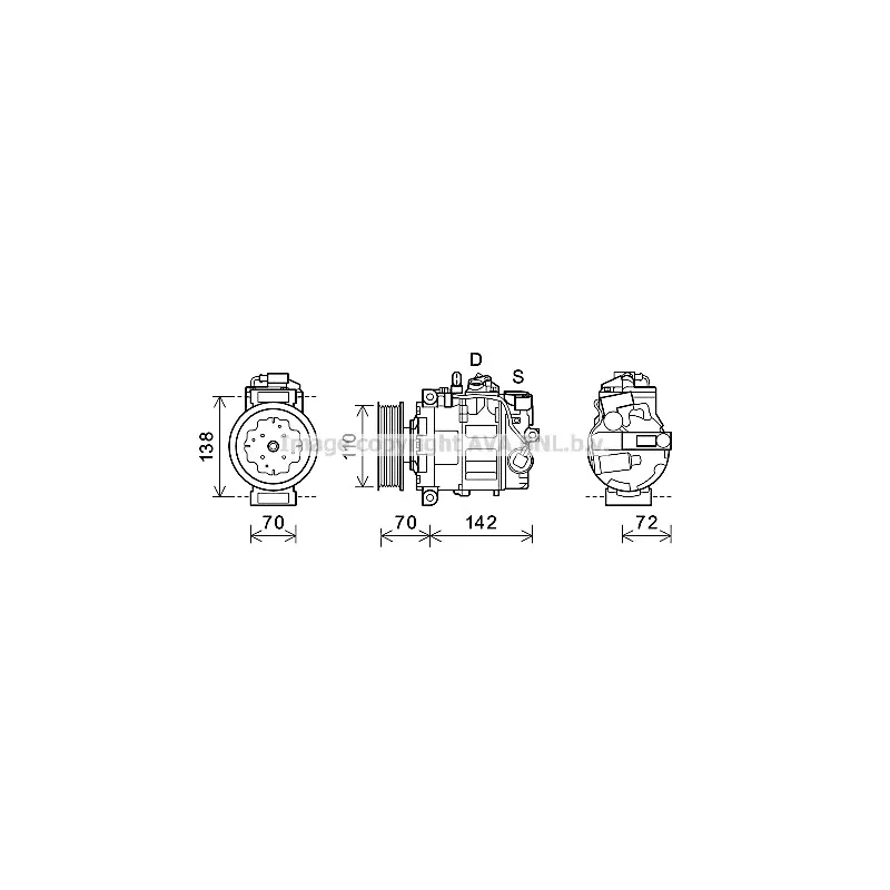 Compresseur, climatisation AVA QUALITY COOLING AIK381