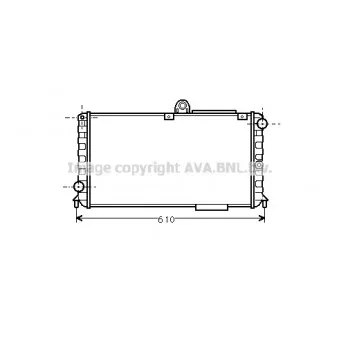 Radiateur, refroidissement du moteur AVA QUALITY COOLING AL2005