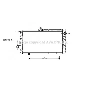 Radiateur, refroidissement du moteur AVA QUALITY COOLING