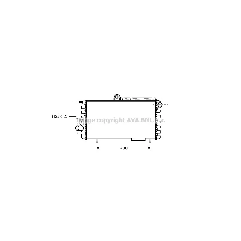 Radiateur, refroidissement du moteur AVA QUALITY COOLING AL2007