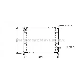 Radiateur, refroidissement du moteur AVA QUALITY COOLING AL2026