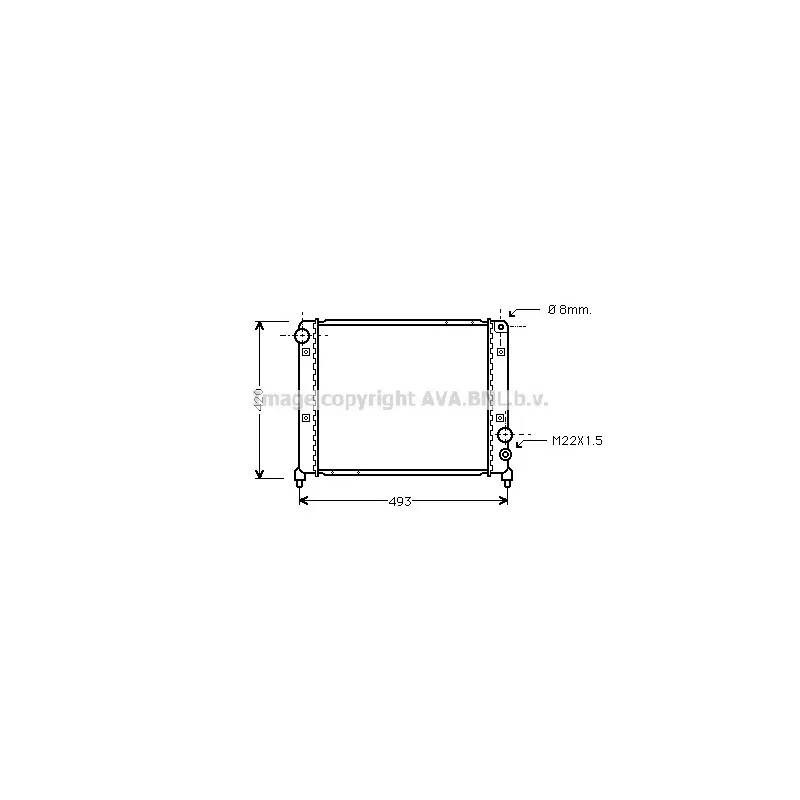 Radiateur, refroidissement du moteur AVA QUALITY COOLING AL2026