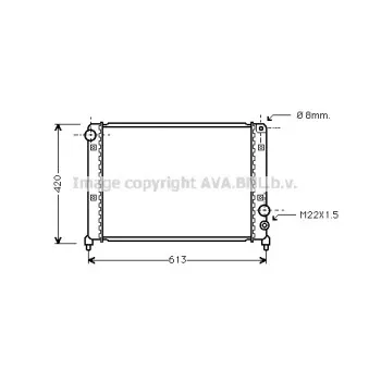 Radiateur, refroidissement du moteur AVA QUALITY COOLING AL2031
