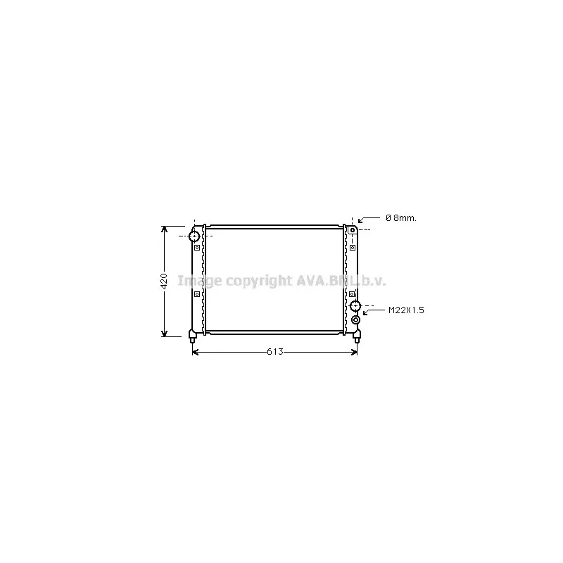 Radiateur, refroidissement du moteur AVA QUALITY COOLING AL2031