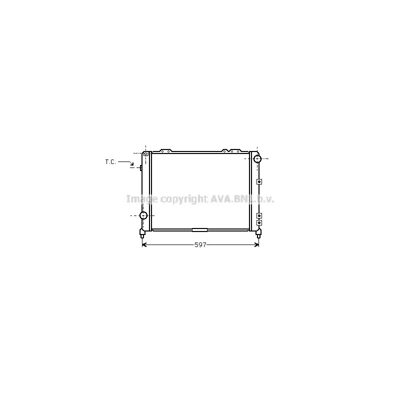 Radiateur, refroidissement du moteur AVA QUALITY COOLING AL2034