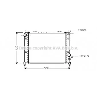 Radiateur, refroidissement du moteur AVA QUALITY COOLING AL2035
