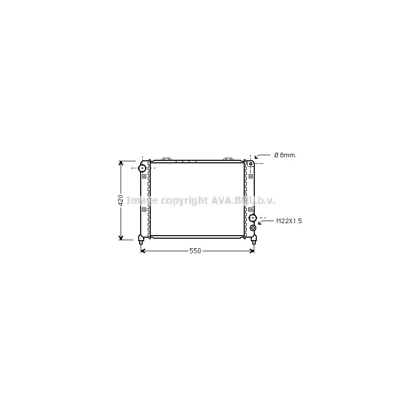 Radiateur, refroidissement du moteur AVA QUALITY COOLING AL2035