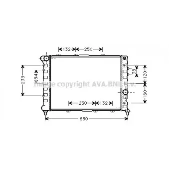 Radiateur, refroidissement du moteur AVA QUALITY COOLING AL2057
