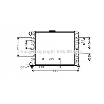 Radiateur, refroidissement du moteur AVA QUALITY COOLING AL2069
