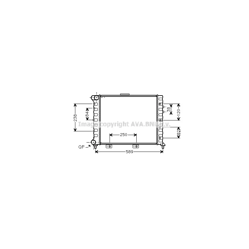 Radiateur, refroidissement du moteur AVA QUALITY COOLING AL2069