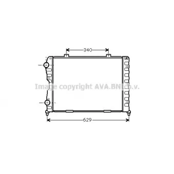 Radiateur, refroidissement du moteur AVA QUALITY COOLING AL2089