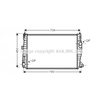 Radiateur, refroidissement du moteur AVA QUALITY COOLING AL2101