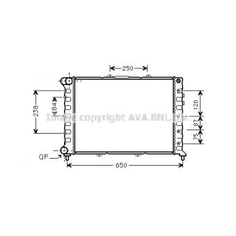 Radiateur, refroidissement du moteur AVA QUALITY COOLING AL2114