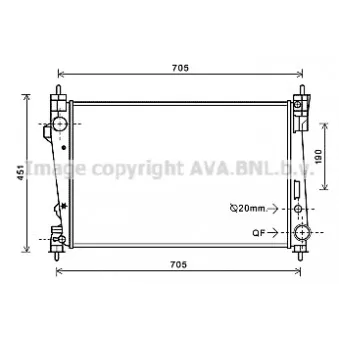 Radiateur, refroidissement du moteur AVA QUALITY COOLING