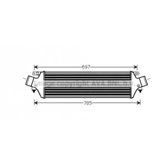 Intercooler, échangeur AVA QUALITY COOLING AL4118