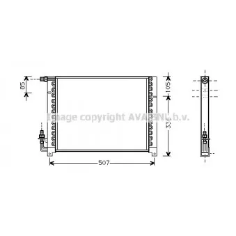 Condenseur, climatisation AVA QUALITY COOLING AL5061