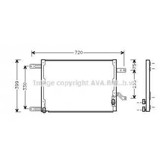 Condenseur, climatisation AVA QUALITY COOLING AL5080