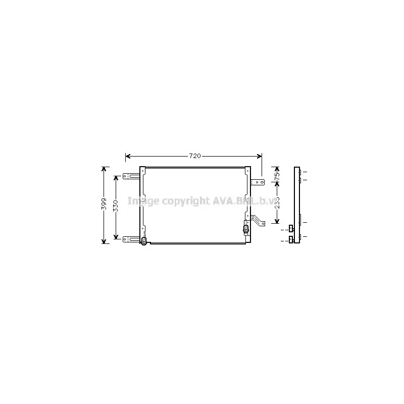 Condenseur, climatisation AVA QUALITY COOLING AL5080