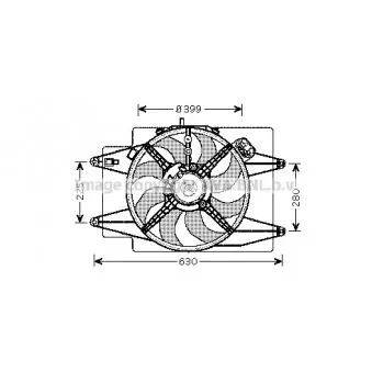 Ventilateur, refroidissement du moteur AVA QUALITY COOLING AL7508