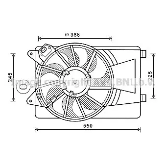 Ventilateur, refroidissement du moteur AVA QUALITY COOLING AL7518