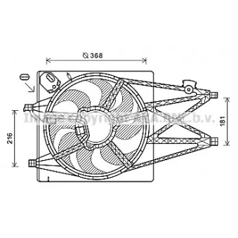 Ventilateur, refroidissement du moteur AVA QUALITY COOLING