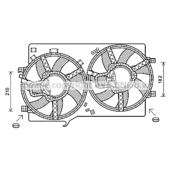 Ventilateur, refroidissement du moteur AVA QUALITY COOLING AL7521