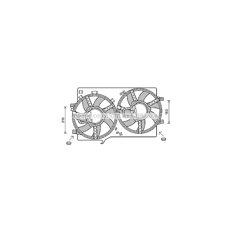 Ventilateur, refroidissement du moteur AVA QUALITY COOLING AL7521