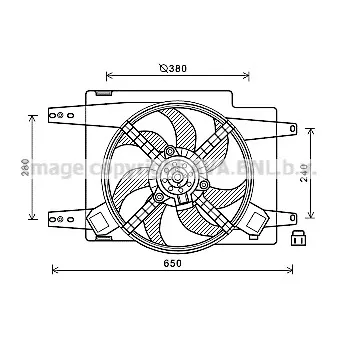 Ventilateur, refroidissement du moteur AVA QUALITY COOLING AL7522
