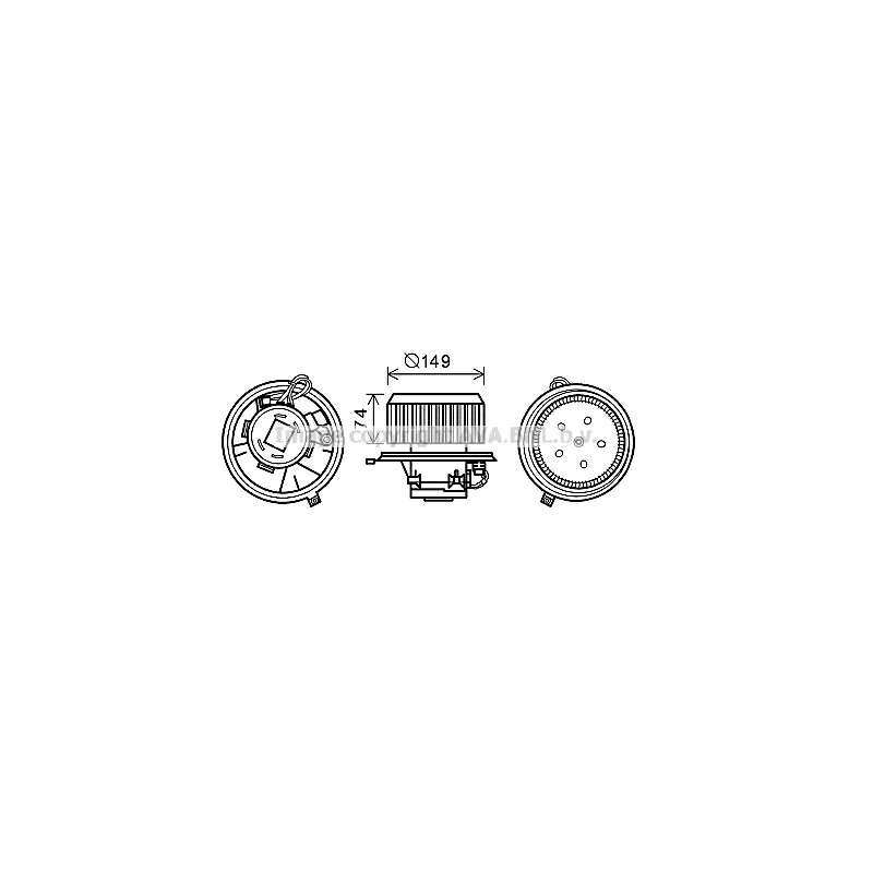 Moteur électrique, pulseur d'air habitacle AVA QUALITY COOLING AL8139