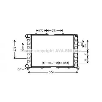 Radiateur, refroidissement du moteur AVA QUALITY COOLING ALA2038