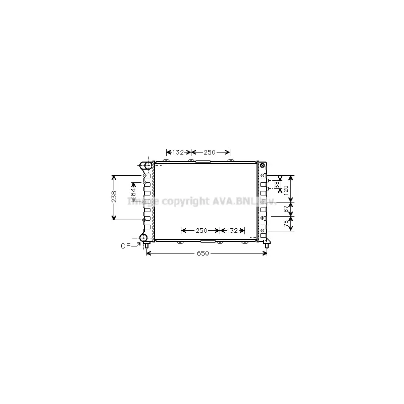 Radiateur, refroidissement du moteur AVA QUALITY COOLING ALA2038