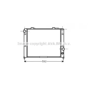 Radiateur, refroidissement du moteur AVA QUALITY COOLING ALA2053