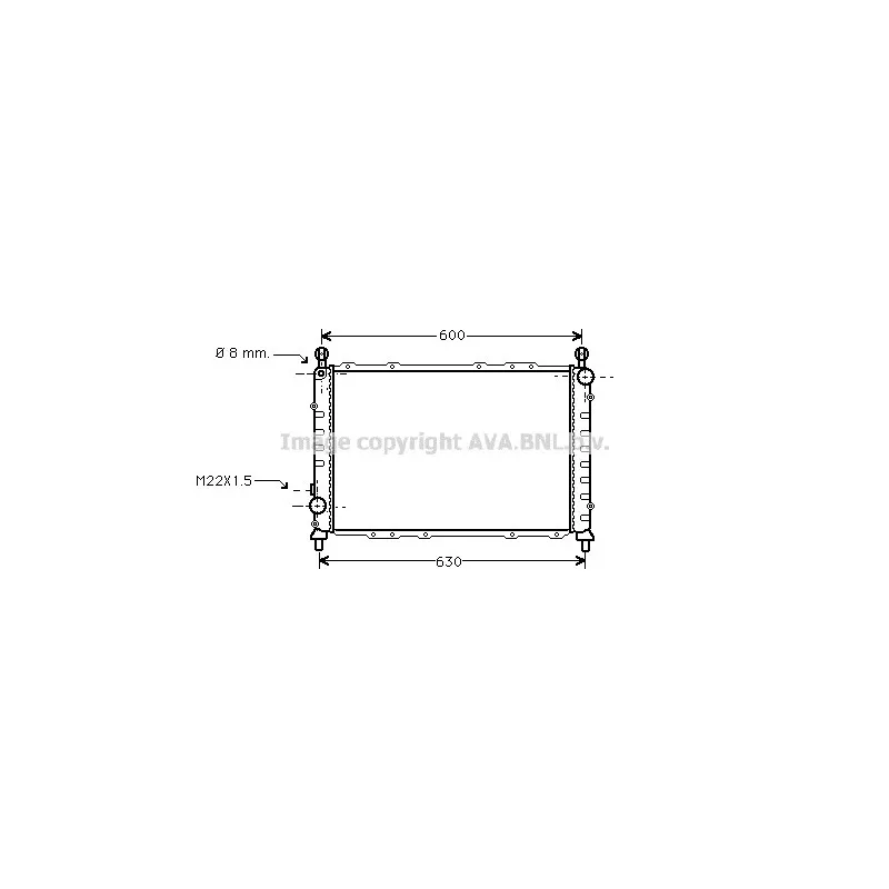 Radiateur, refroidissement du moteur AVA QUALITY COOLING ALA2055