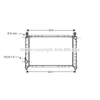 Radiateur, refroidissement du moteur AVA QUALITY COOLING ALA2076