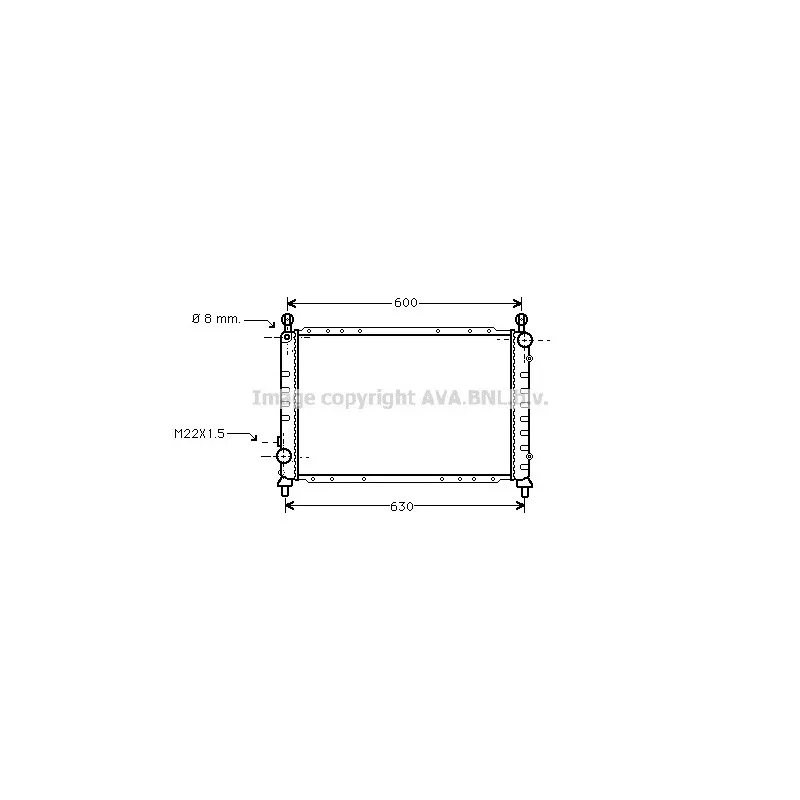Radiateur, refroidissement du moteur AVA QUALITY COOLING ALA2076