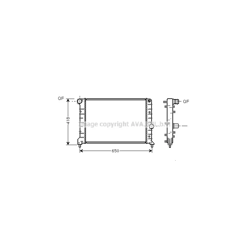 Radiateur, refroidissement du moteur AVA QUALITY COOLING ALA2083