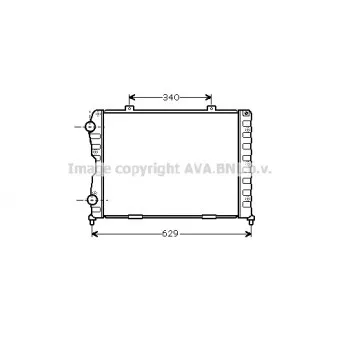 Radiateur, refroidissement du moteur AVA QUALITY COOLING ALA2089