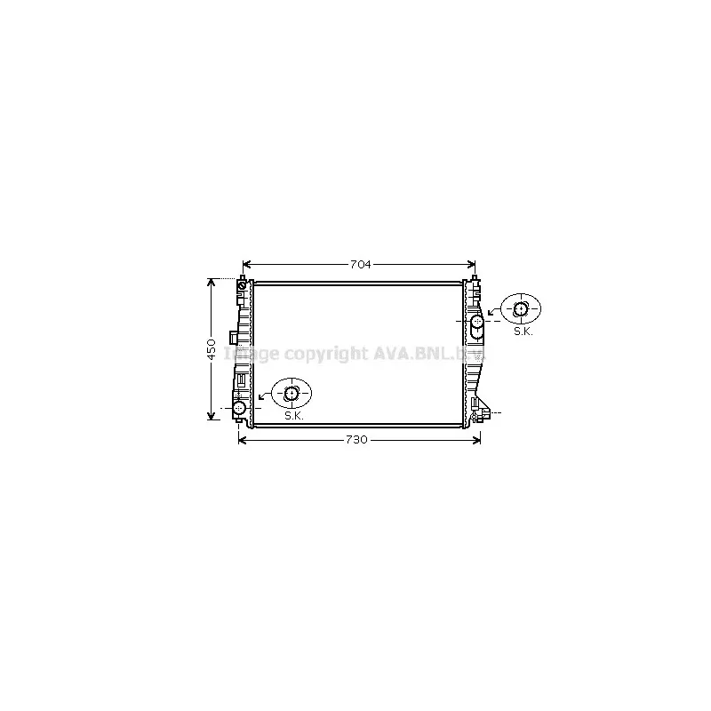 Radiateur, refroidissement du moteur AVA QUALITY COOLING ALA2101
