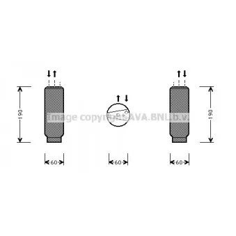 Filtre déshydratant, climatisation AVA QUALITY COOLING ALD003