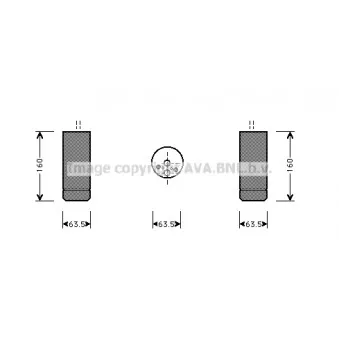Filtre déshydratant, climatisation AVA QUALITY COOLING ALD099