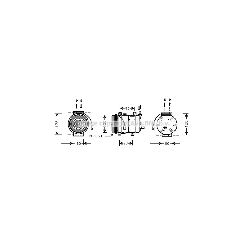 Compresseur, climatisation AVA QUALITY COOLING ALK010
