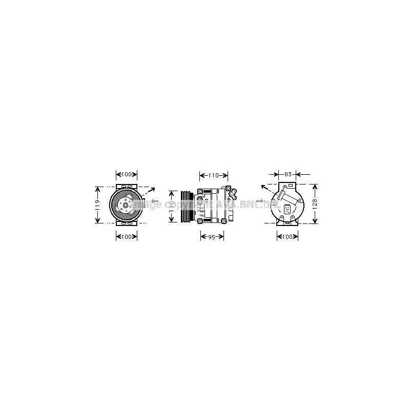 Compresseur, climatisation AVA QUALITY COOLING ALK019