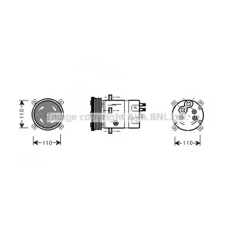 Compresseur, climatisation AVA QUALITY COOLING ALK071