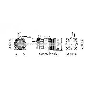 Compresseur, climatisation AVA QUALITY COOLING ALK093