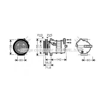 Compresseur, climatisation AVA QUALITY COOLING ALK107