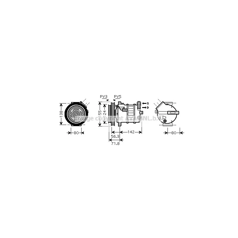 Compresseur, climatisation AVA QUALITY COOLING ALK107