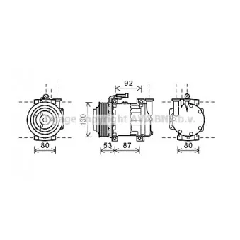 Compresseur, climatisation AVA QUALITY COOLING ALK122